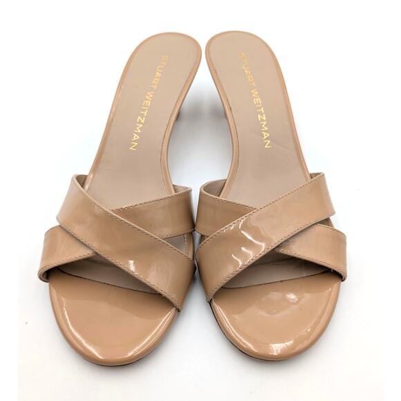 Stuart Weitzman Minimalist Slide 50 Sandal Women's Adobe Size US7.5B EU38 - Picture 2 of 10